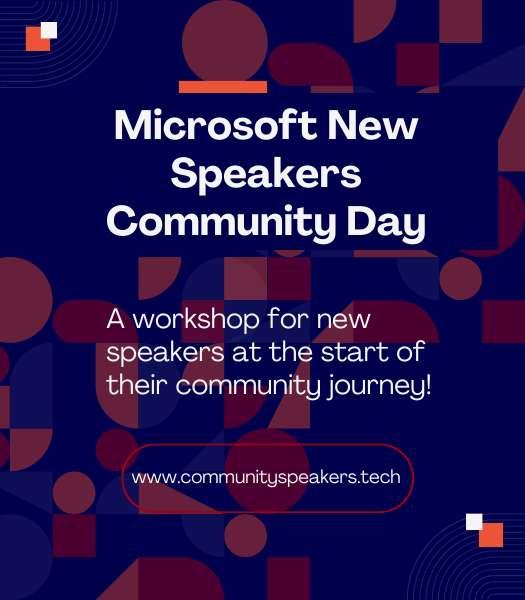 Microsoft New Speakers Community Day